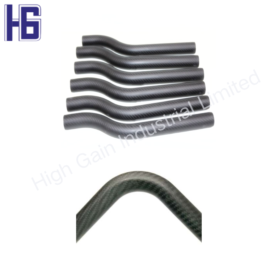 Matte Carbon Fiber Bent Tube
