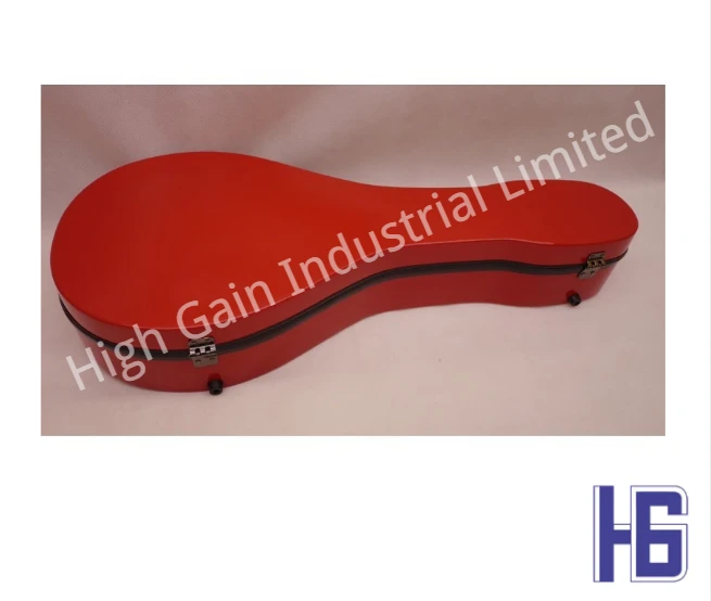 Sarung Mandolin Berbentuk A Gentian Karbon berwarna Merah