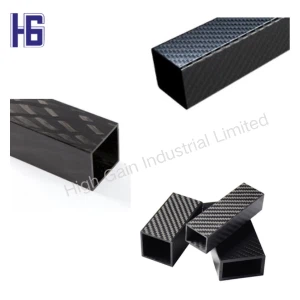 Pure Carbon Ruffled Square Tubes